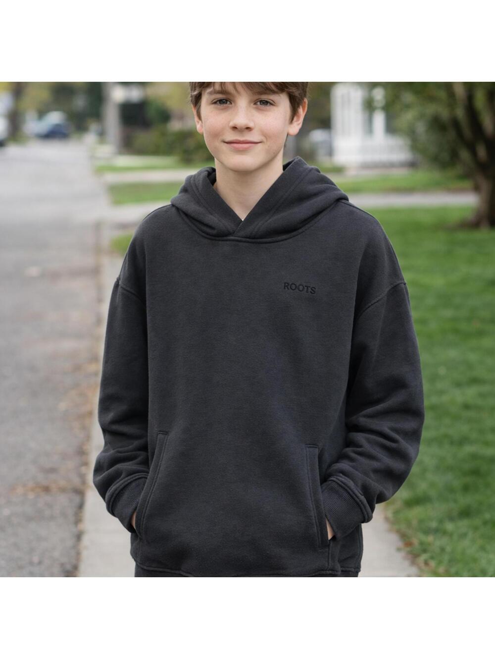 Roots Kids Hoodie XXL Black Pullover 13-14Y